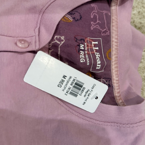 NWT L.L. Bean Lavender Pajama Set, size M - Picture 4 of 6